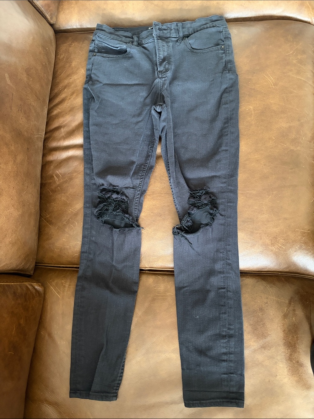 Express stretch Black Distressed Jeans